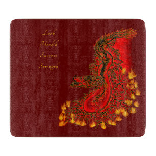 China Dragon red and gold design Cutting Board