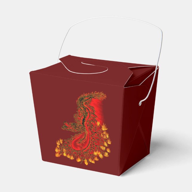 China Dragon red and gold design Favor Box (Front Side)