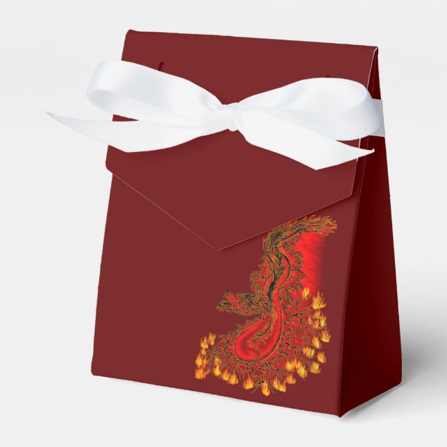 China Dragon red and gold design Favor Box (Front Side)