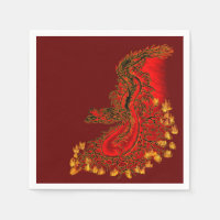 China Dragon red and gold design