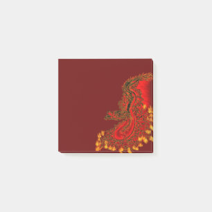 China Dragon red and gold design Post-it Notes