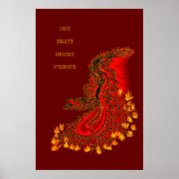 China Dragon red and gold design