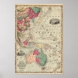 China EaSt. Indies Australia and Oceanica Poster
