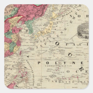 China EaSt. Indies Australia and Oceanica Square Sticker