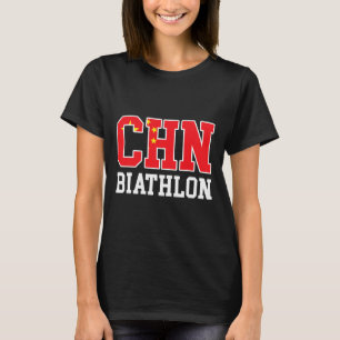 China Flag Biathlonist - Chinese Chn Biathlon T-Shirt