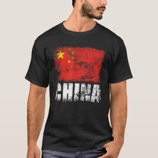 China Flag Chinese Flag Red Tee