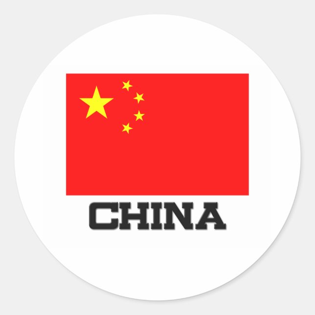 China Flag Classic Round Sticker (Front)