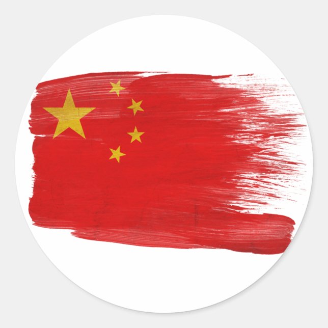 China Flag Classic Round Sticker (Front)