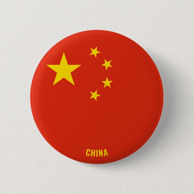 China Flag Cute Patriotic 2 Inch Round Button (Front)