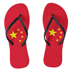 China flag flip flops