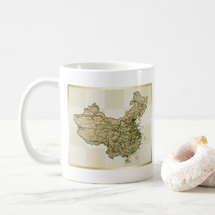 China Flag + Map Mug