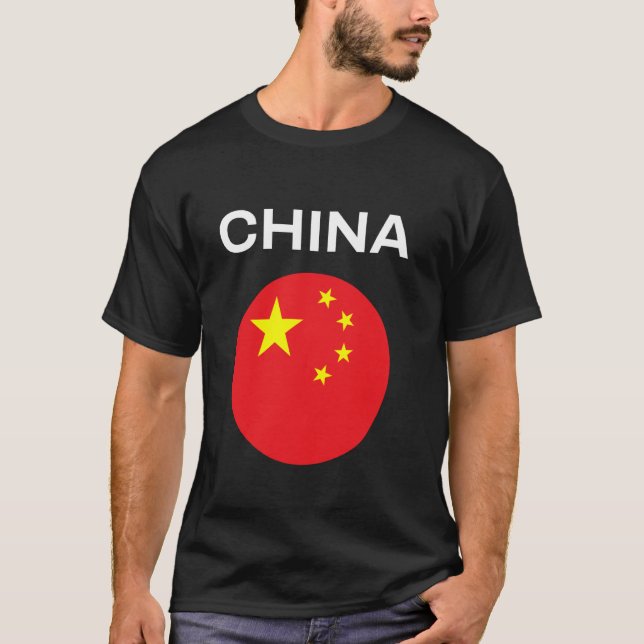 China Flag Modern T-Shirt (Front)