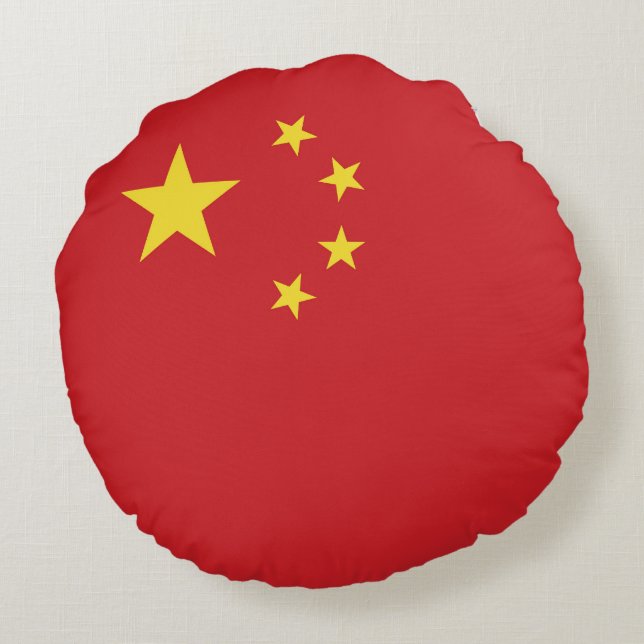 China flag round pillow (Back)