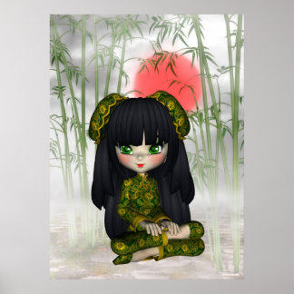 China Girl Beautiful Orient Print