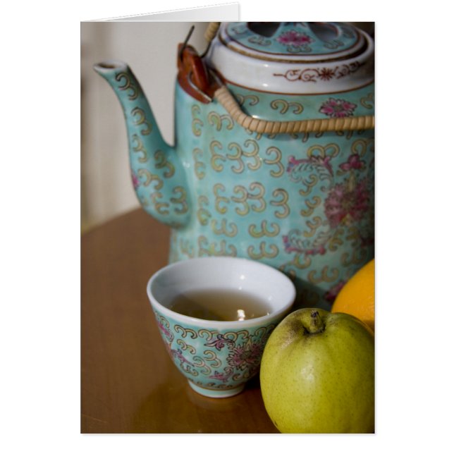 China, Hong Kong. Traditional Chinese teapot & (Front)