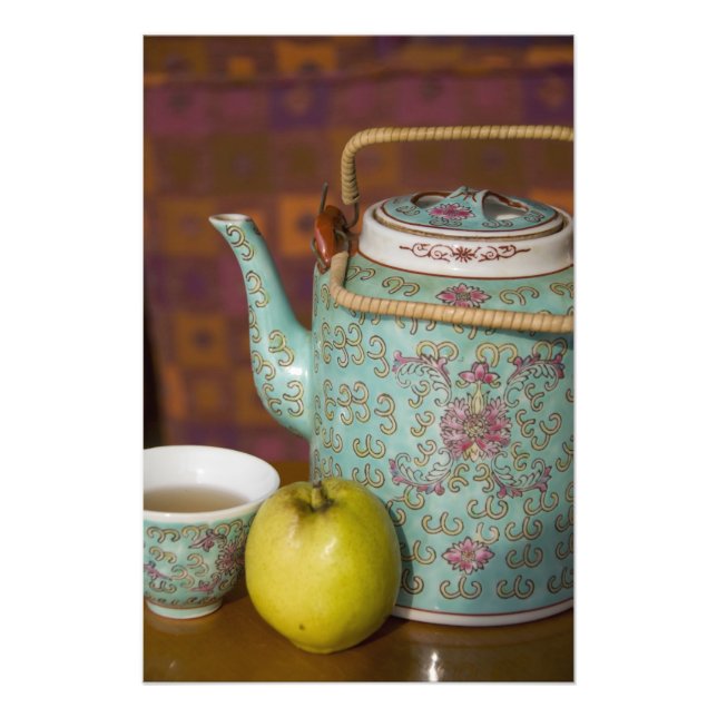 China, Hong Kong. Traditional Chinese teapot & 3 Photo Print (Front)