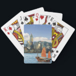 China; Hong Kong; Victoria Harbour; Harbour; A Playing Cards<br><div class="desc">COPYRIGHT Michael Glatt / DanitaDelimont.com | AS07 MGL0034.jpg | China; Hong Kong; Victoria Harbour; Harbour; A Chinese junk sails along the coast of Victoria Harbour as traditonal meets modern.</div>