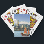 China; Hong Kong; Victoria Harbour; Harbour; A Playing Cards<br><div class="desc">COPYRIGHT Michael Glatt / DanitaDelimont.com | AS07 MGL0034.jpg | China; Hong Kong; Victoria Harbour; Harbour; A Chinese junk sails along the coast of Victoria Harbour as traditonal meets modern.</div>