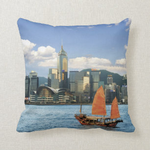China; Hong Kong; Victoria Harbour; Harbour; A Throw Pillow