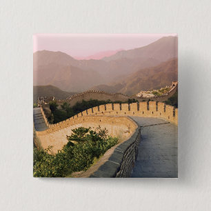China, Huairou County, Sunset over the 2 Inch Square Button