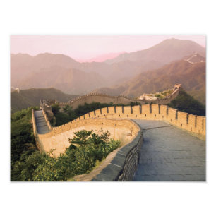 China, Huairou County, Sunset over the Photo Print