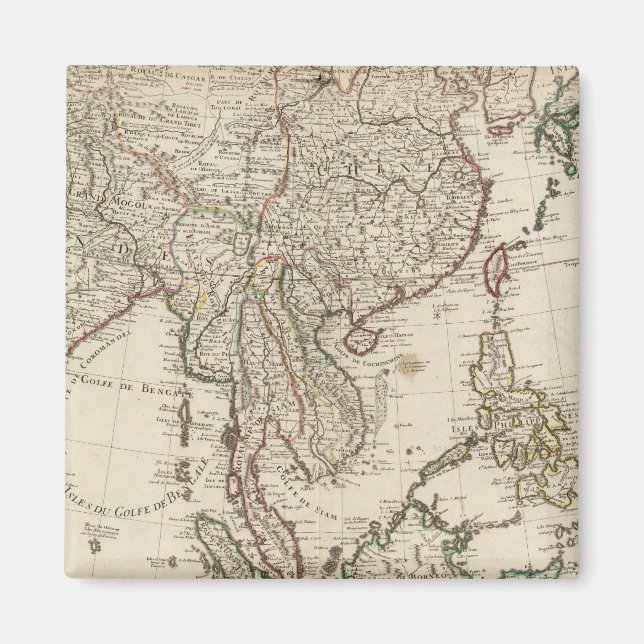 China, India, Asia Magnet (Front)