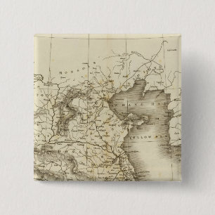 China, Japan 2 Inch Square Button