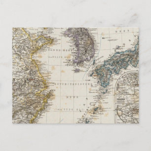 China, Korea, Japan Postcard