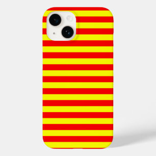china kyrgyzstan spain flag stripes red yellow pat Case-Mate iPhone 14 case
