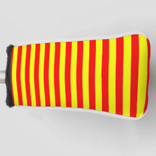 china kyrgyzstan spain flag stripes red yellow pat golf head cover