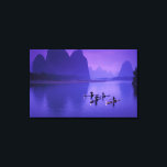 China, Li River. Cormorant fishermen. Canvas Print<br><div class="desc">COPYRIGHT Walter Bibikow / DanitaDelimont.com | AS07 WBI0050.jpg | China,  Li River. Cormorant fishermen.</div>