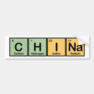 China made of Elements Bumper Sticker