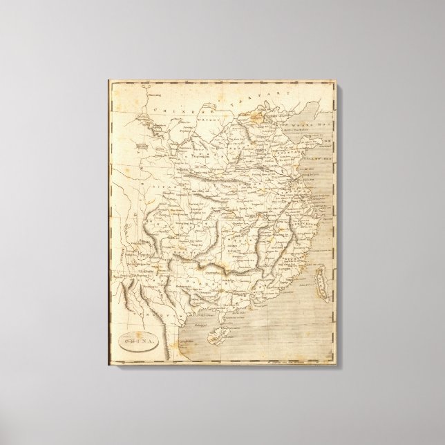 China Map by Arrowsmith Canvas Print (Front)