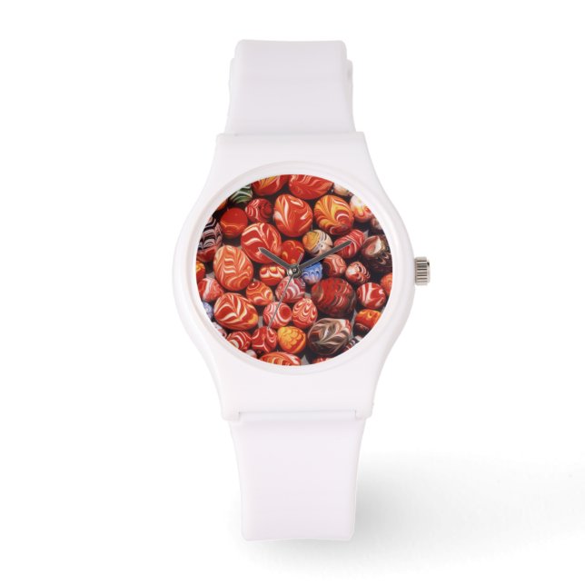 China, Ming Tombs, Painted Glass Souvenirs Watch (Front)