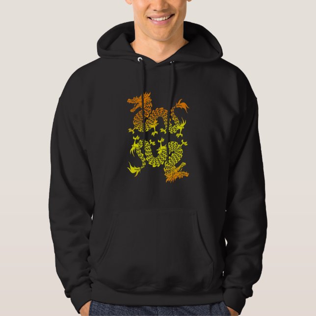 China Mythical Fantasy Asian Animal Creature Chine Hoodie (Front)