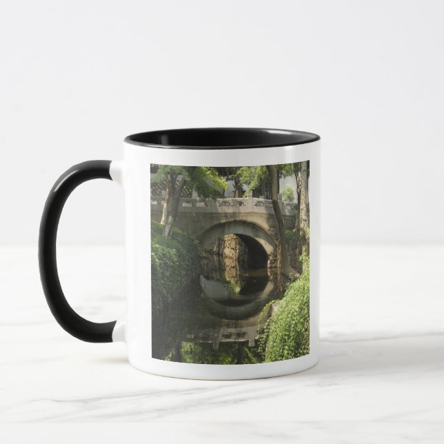China, Nantong, an arched bridge forms a perfect Mug (Left)