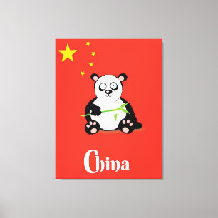 China Panda travel poster. Canvas Print