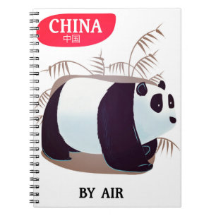 China Panda travel poster Notebook