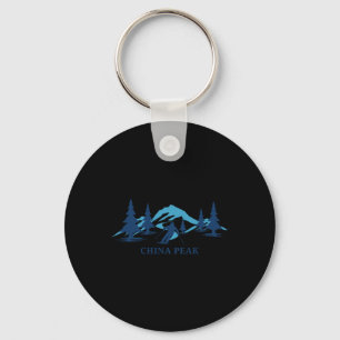 China Peak California Ski Resort Skiing Skier  Keychain