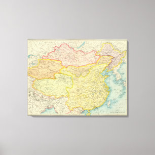 China political map canvas print