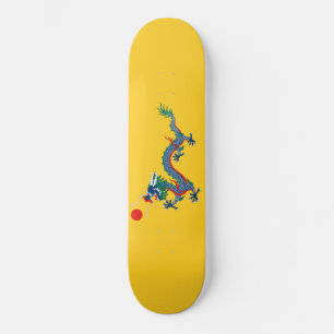 China Qing Dynasty Flag (Chinese Dragon) (Asian) Skateboard