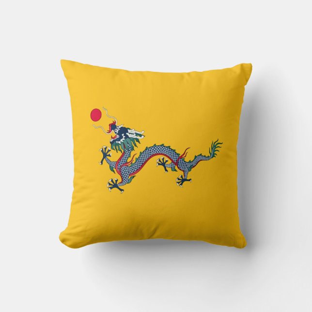 China Qing Dynasty  Throw Pillow (Front)
