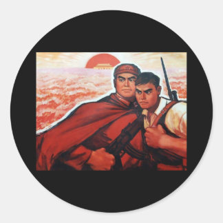 China Red Army Classic Round Sticker