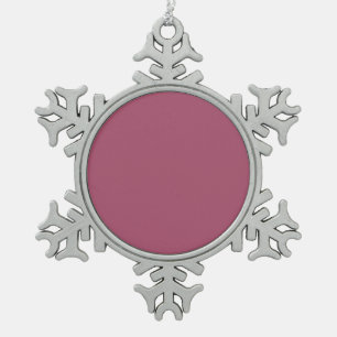 China Rose Top Colour Matched Snowflake Pewter Christmas Ornament