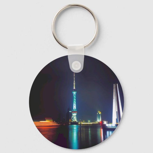 China Shanghai Oriental Pearl Tower Keychain (Front)