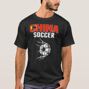 China Soccer Ball In Net Goal Chinese Football S T-Shirt