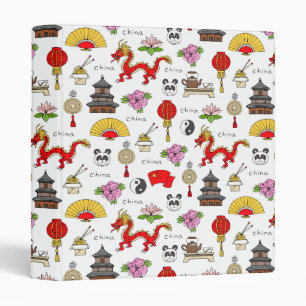 China Symbols Pattern Binder