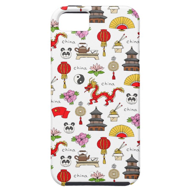 China Symbols Pattern Case-Mate iPhone Case (Back)
