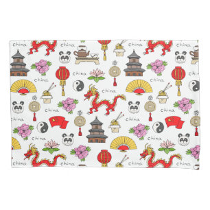 China Symbols Pattern Pillowcase