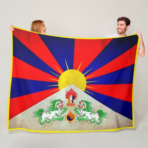 " China: TIBET flag ... " Fleece Blanket